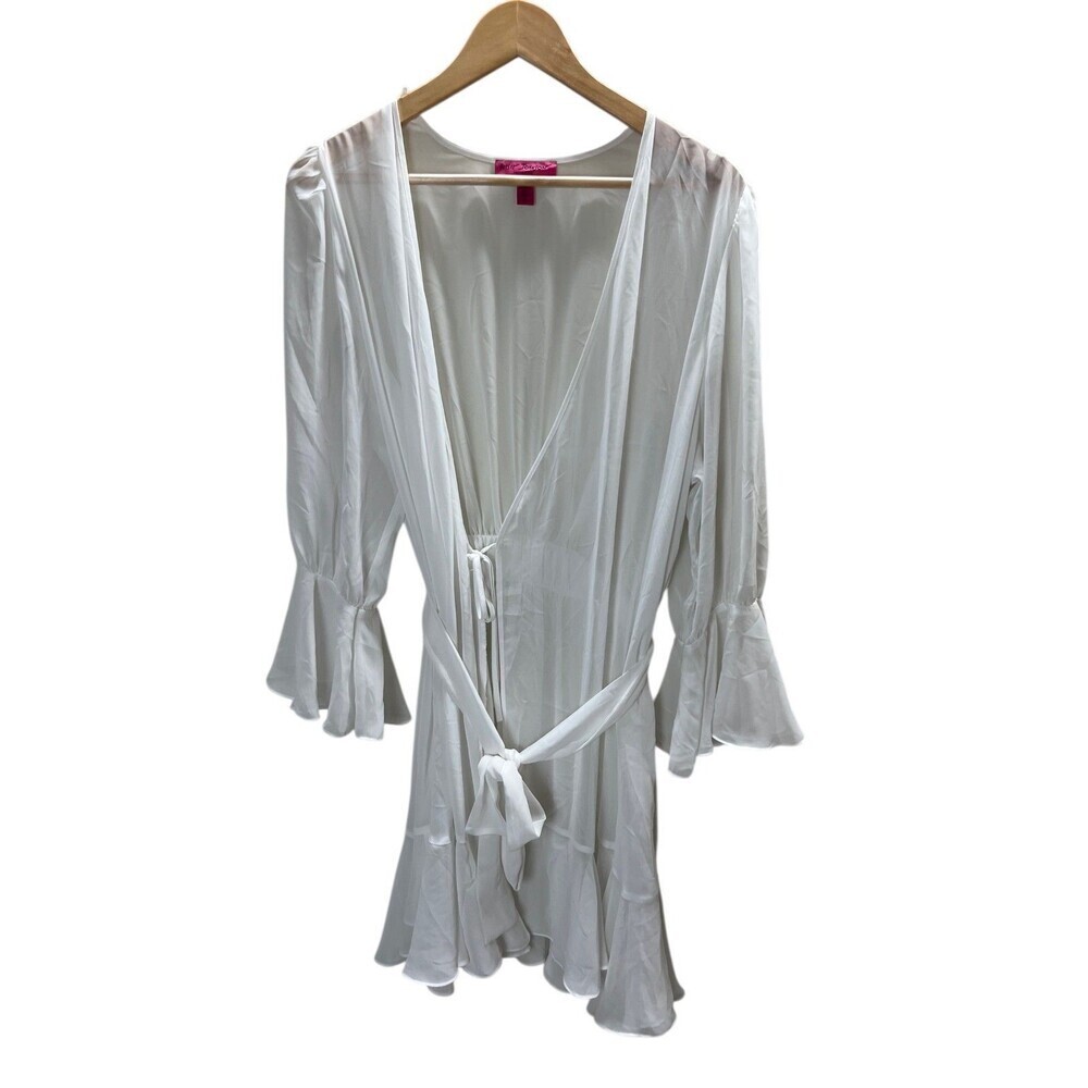 Betsey Johnson Intimates Robe Women's Size 1X White